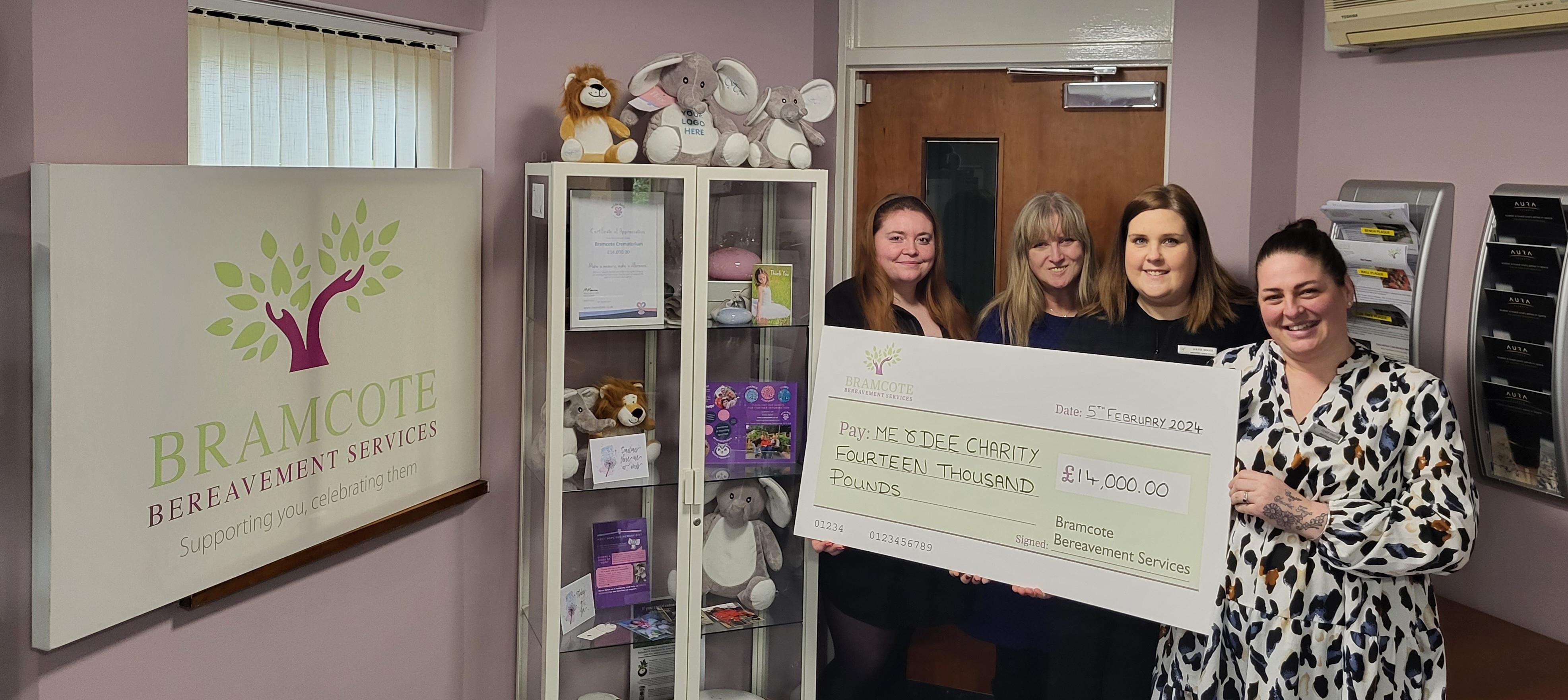 Bramcote Crematorium Raises £14,000 for Me & Dee Charity